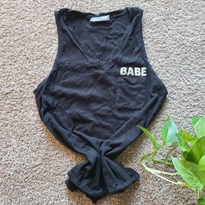 Size Small Black "BABE" Tank Top